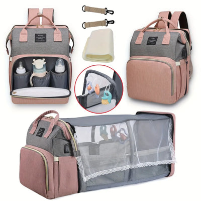 Backpack Portable Folding Crib Baby