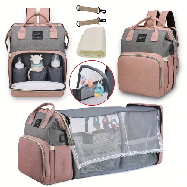 Backpack Portable Folding Crib Baby