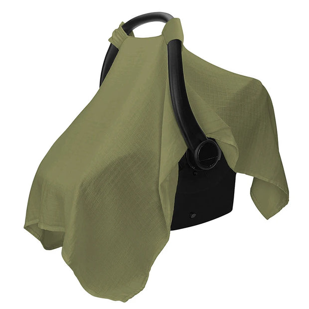 Baby Safety Seat Sun Shade Infant Stroller Cover Soft Muslin Material Breathable Windproof Sun Proof Baby Cover